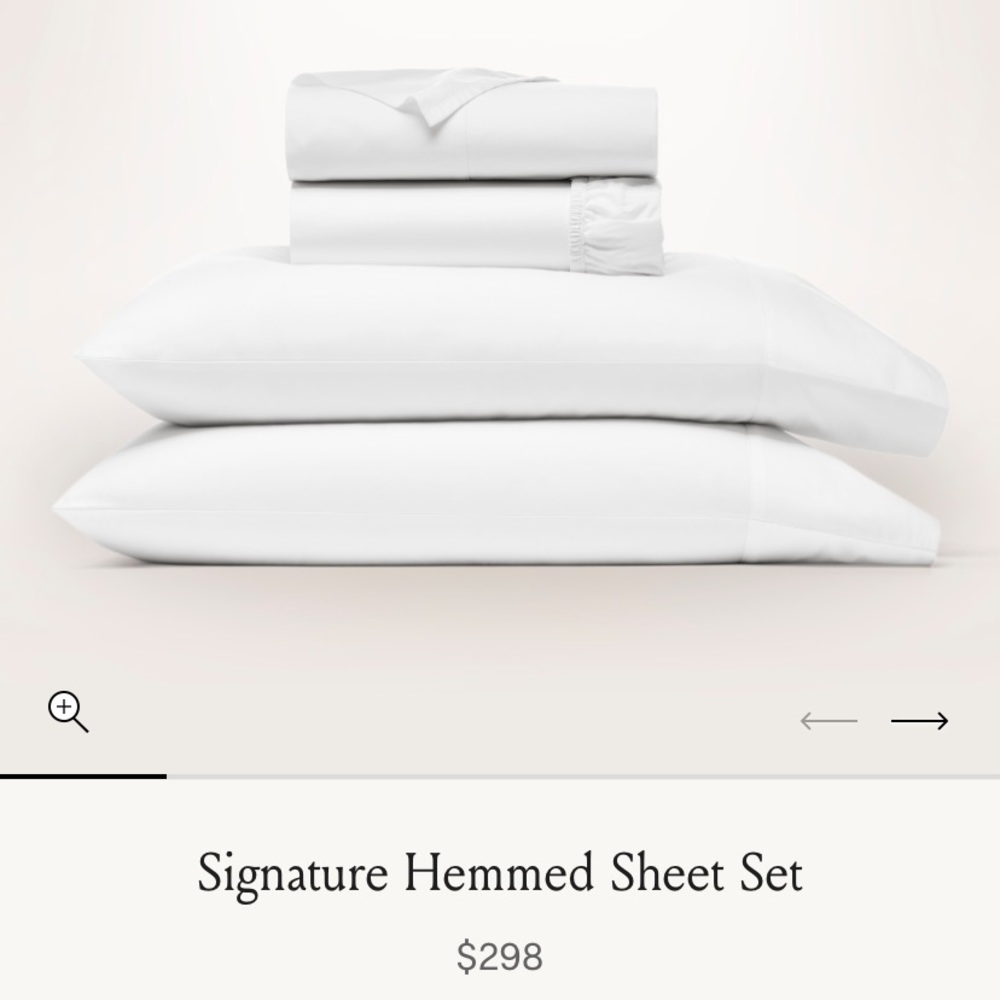 New in Box - Boll and Branch Hemmed Sheet Set King White